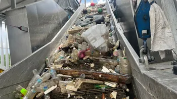 image of garbage in an ocean clean up