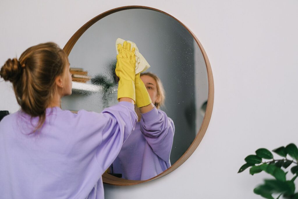 image of someone cleaning