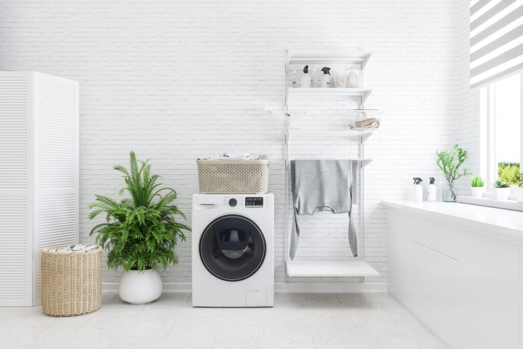 image of a clean laundry room